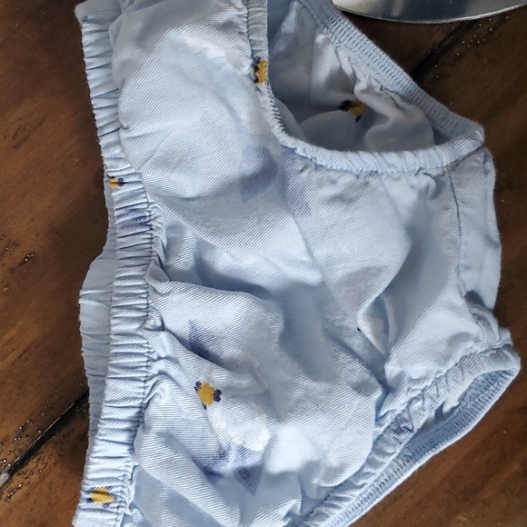 Carter's Baby Girl Sky Blue Floral Sleeveless Ruffle Dress Size 6 Months - Picture 7 of 7